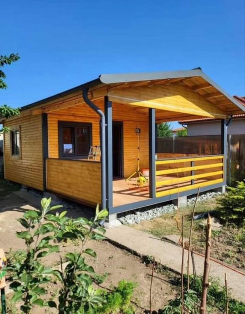 Vand si realizez cabane din lemn rustic la cheie accept variante auto