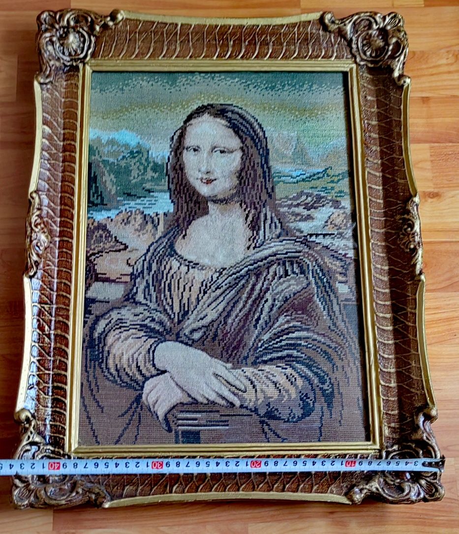 Goblen Mona Lisa  realizat manual