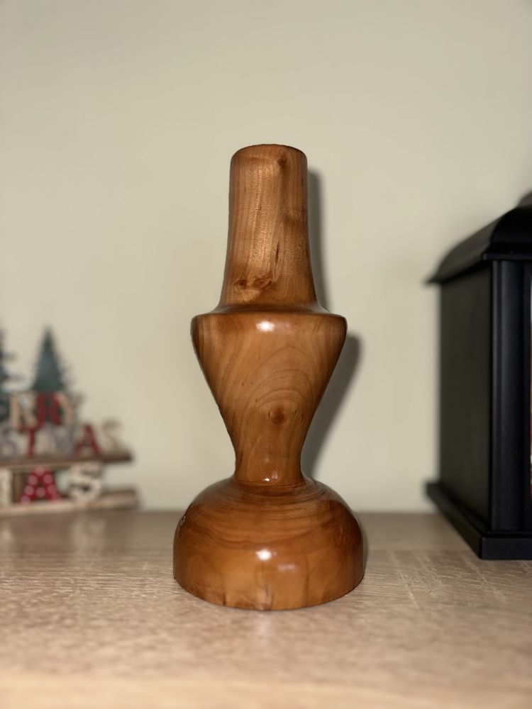 Дървена ваза - ръчна изработка