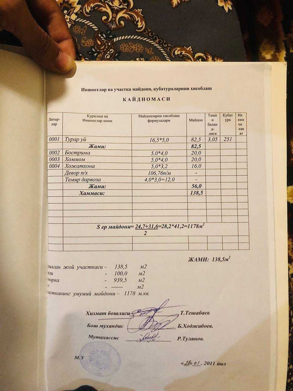 Yangi yo'l tumanida hovli joy sotilad