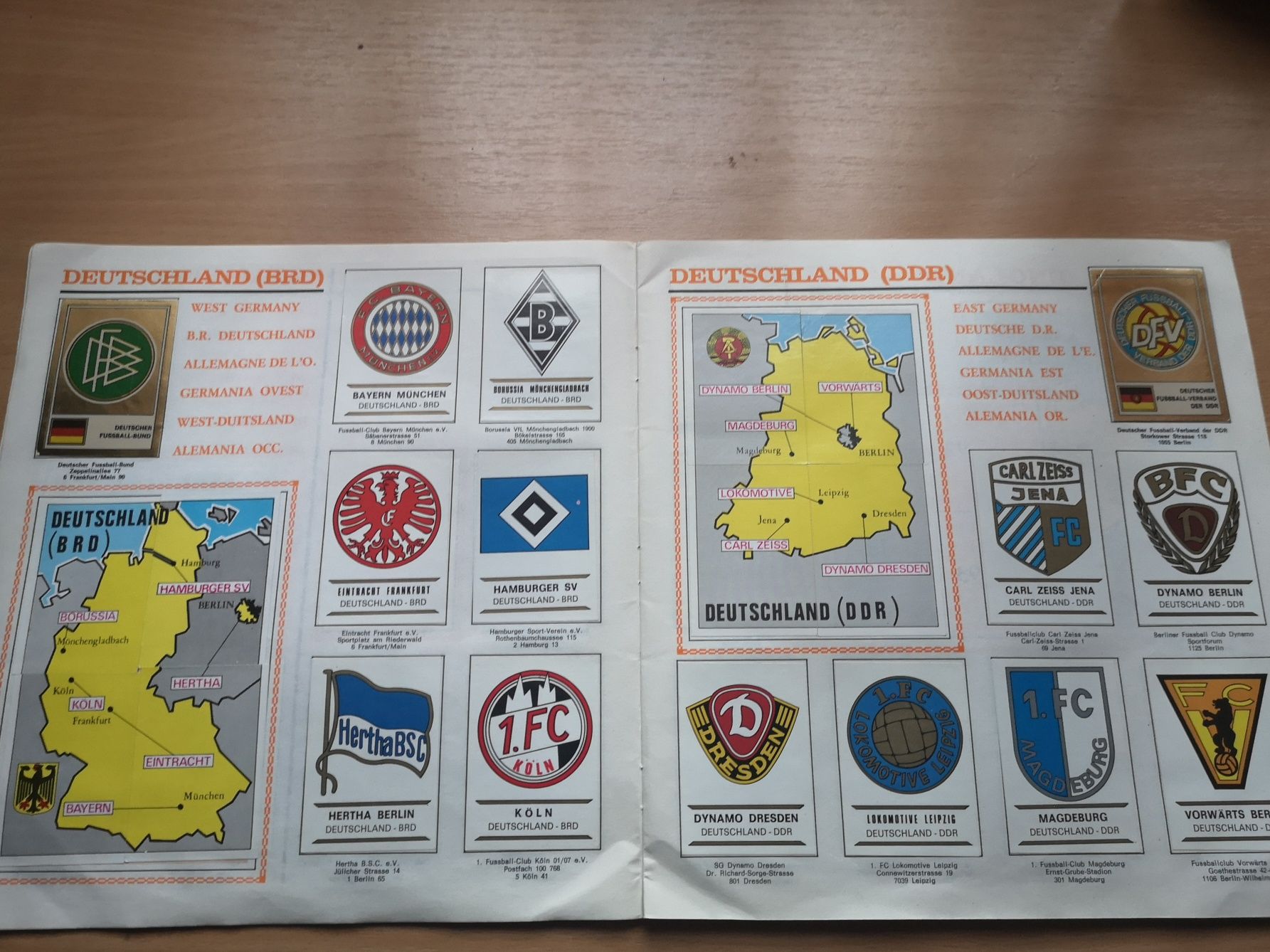 Mega Rar 1975 Panini Album Football Clubs 75 primul cu steme lucioase