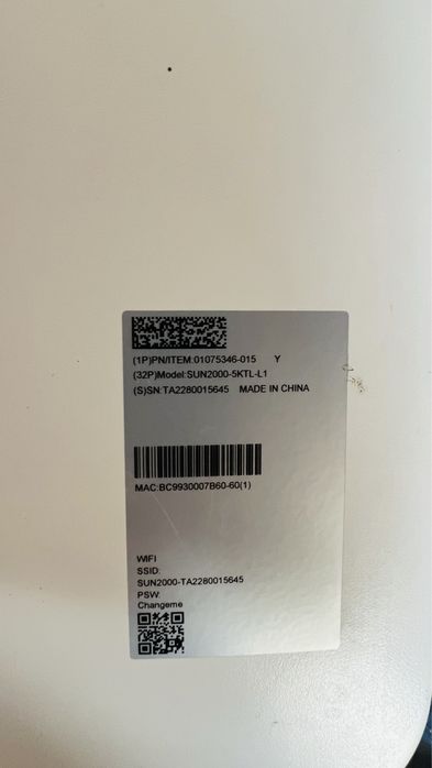 Invertor d Huawei Sun 2000-5KTL-L1 de 5k