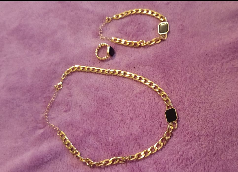 Set lanț , inel și brățară elegant