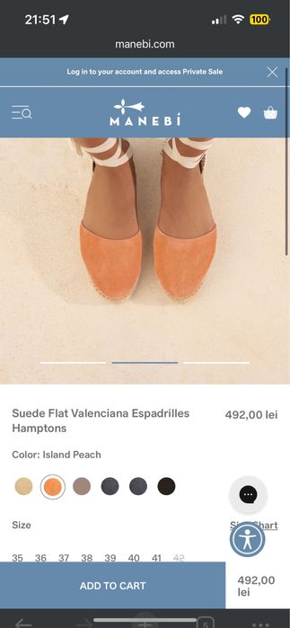 Espadrile Manebi masura 36
