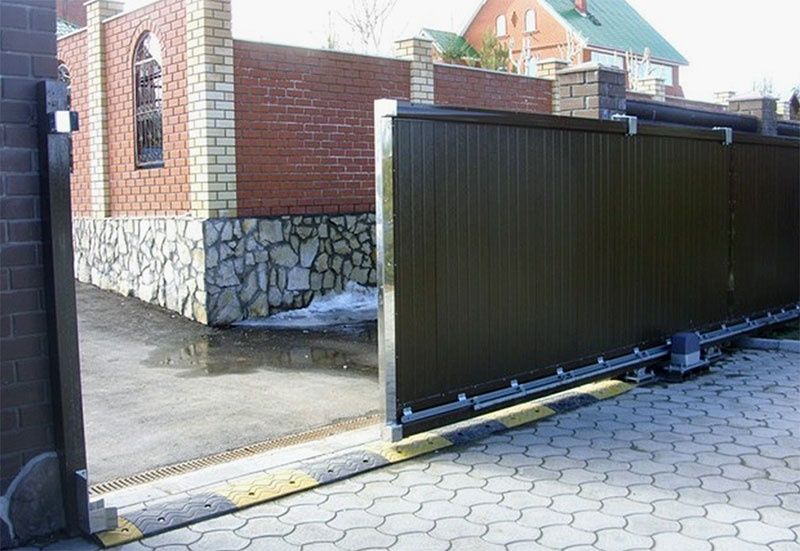 Откатные ворота,  Раздвижные ворота , роликли дарвоза