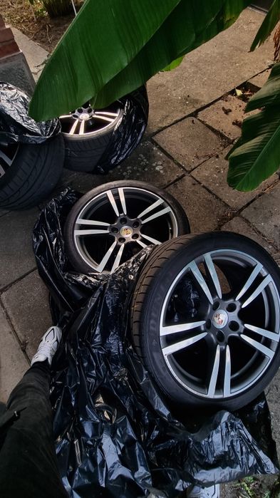 Jante OEM 21" Porsche Cayenne/Panamera/Macan + Pneuri Dunlop/ PREȚ MIC