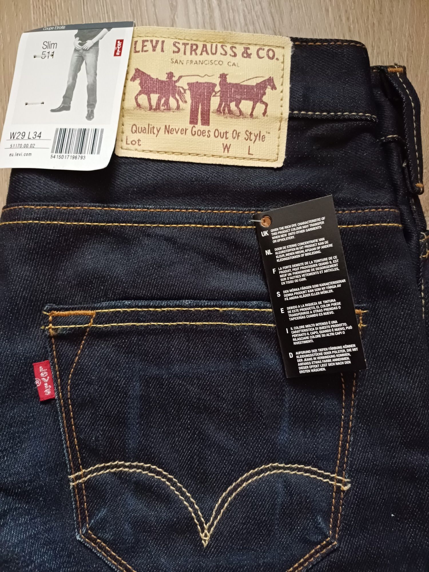 Blugi Levis 511 unisex , mărimea 29