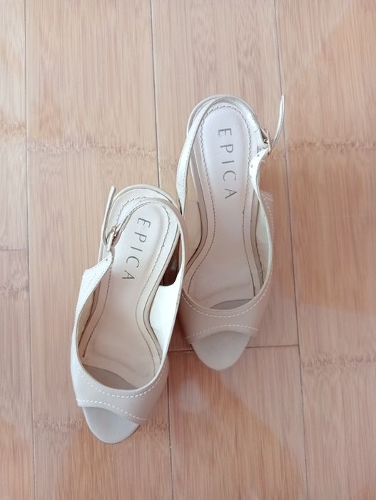 Sandale platforma crem Epica Nr 35
