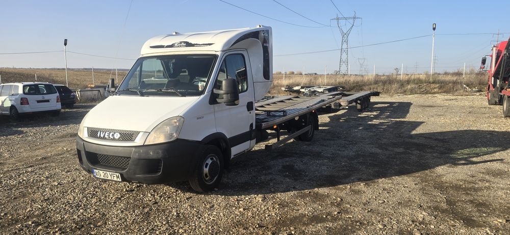 Platforma iveco daily transport auto remorca 2 poziti