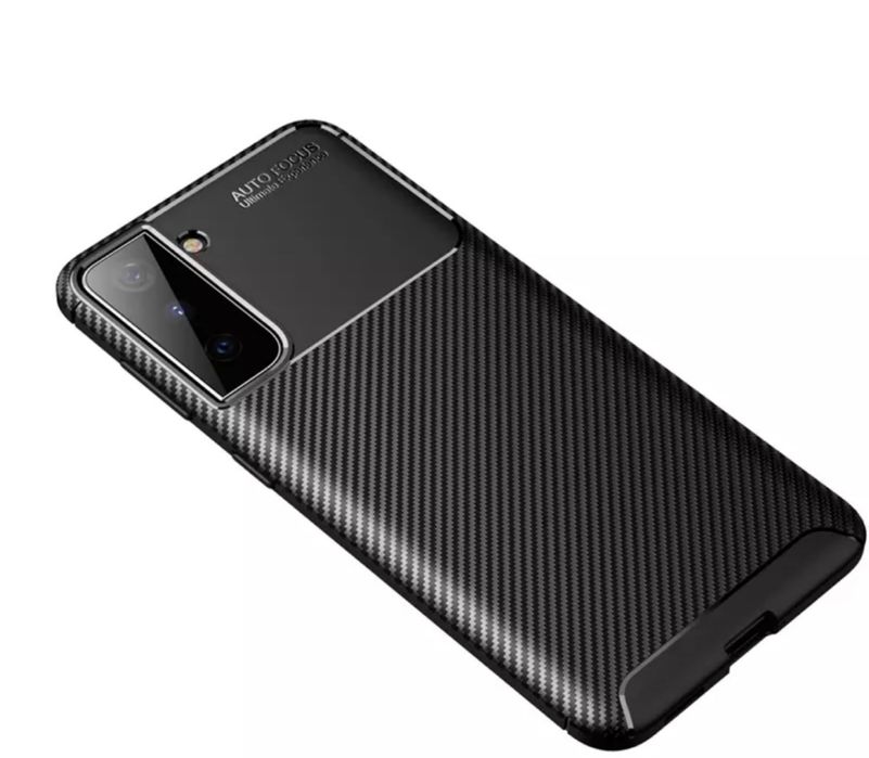 Samsung S21 S22 S23 S24 S25 Plus Ultra Husa Carbon Folie Silicon Neagr