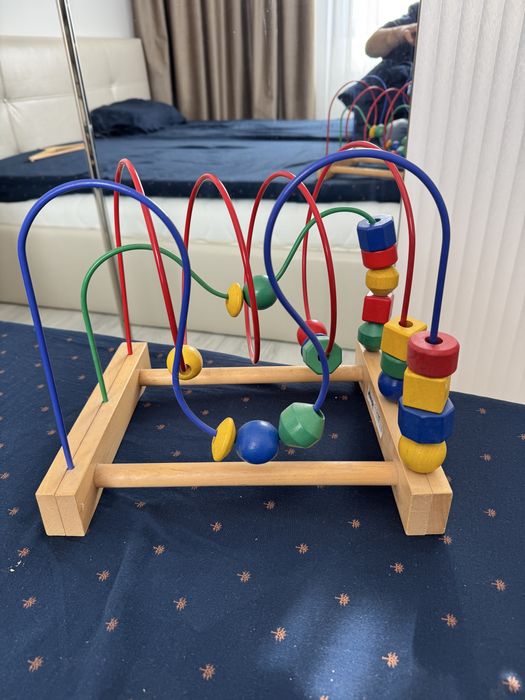 Jucărie lemn copii Ikea Mula - labirint cu mărgele