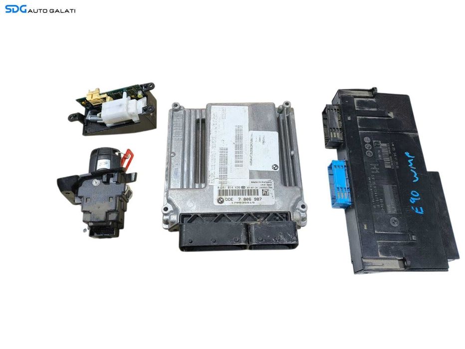 Kit Pornire ECU Calculator Motor Confort Blocator Cititor Chei Cheie CIP Imobilizator BMW Seria 3 2.5 3.0 Diesel 2004 - 2011 Cod 7806987 0281014436 9134479 6954720 [LR1636] [LR1637]