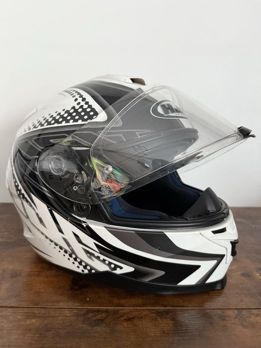 Casca moto HJC marimea L + pinlock culoare alb negru
