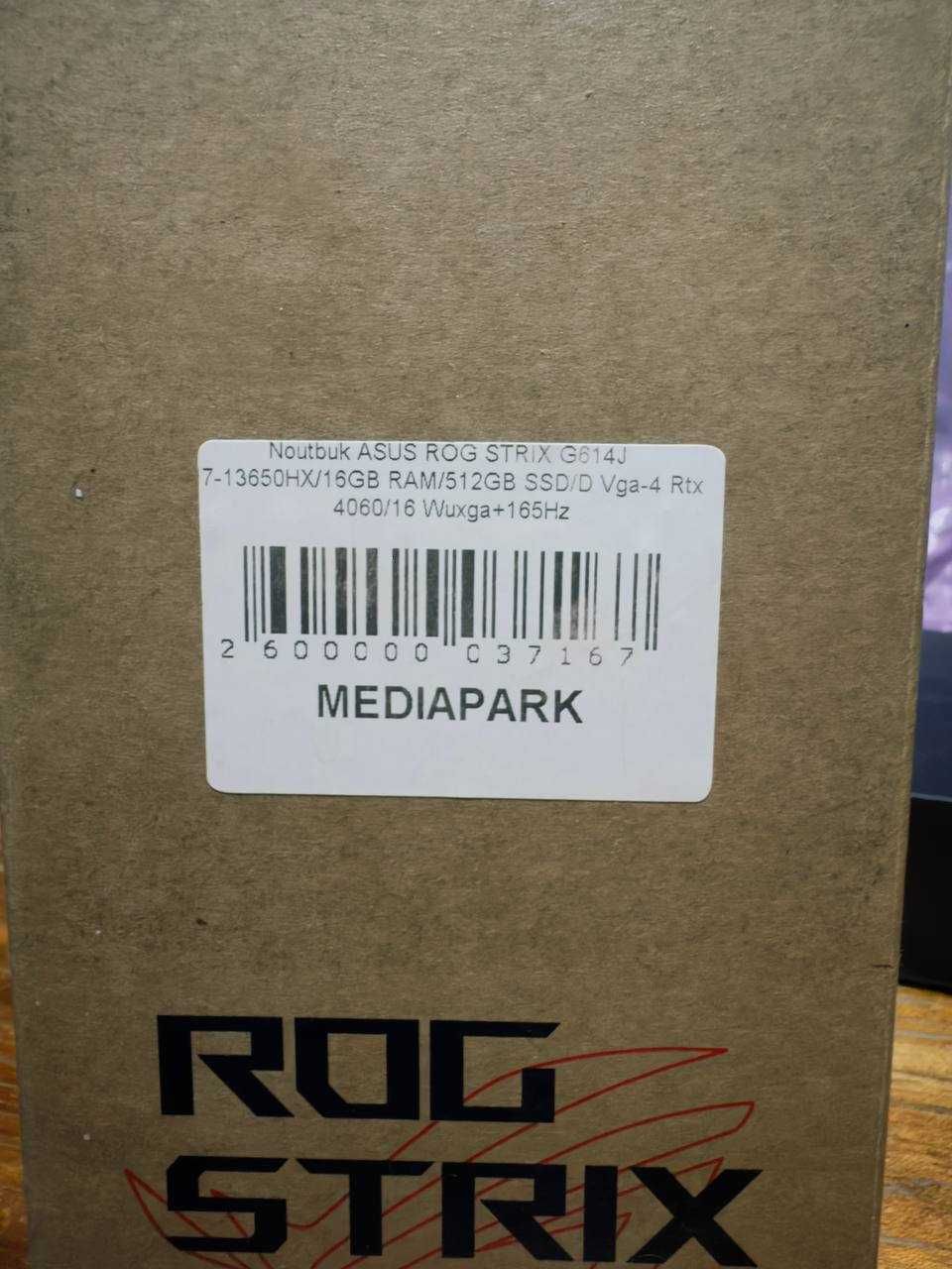 ASUS ROG Strix G614J Yangi holatda