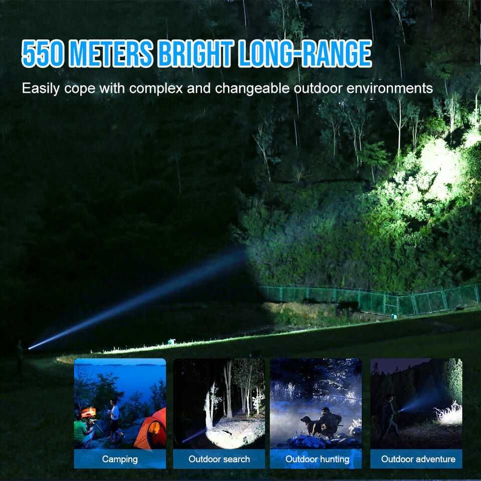 Lanternă LED tactică reîncărcabilă Trustfire T40R 1800 lumeni 550 de m