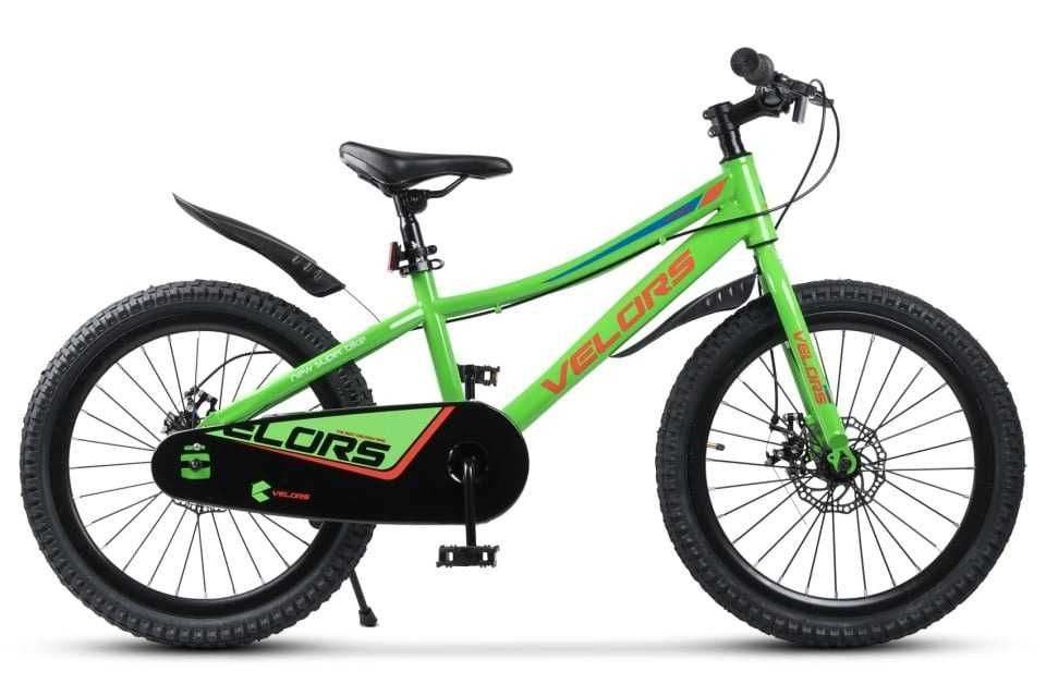 Bicicleta Copii 7-10 ani Velors V20345A 20", Verde/Portocaliu