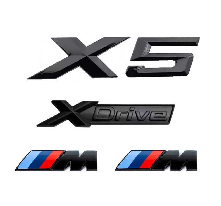 SET embleme BMW X5 / Xdrive / M Emblema Sticker Sigla Scris Stema auto
