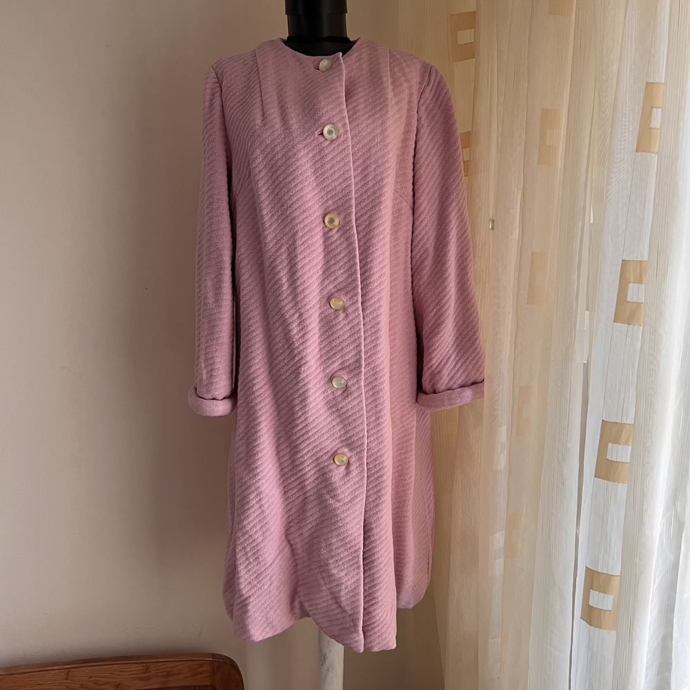 Palton roz lung ( stil Zara )