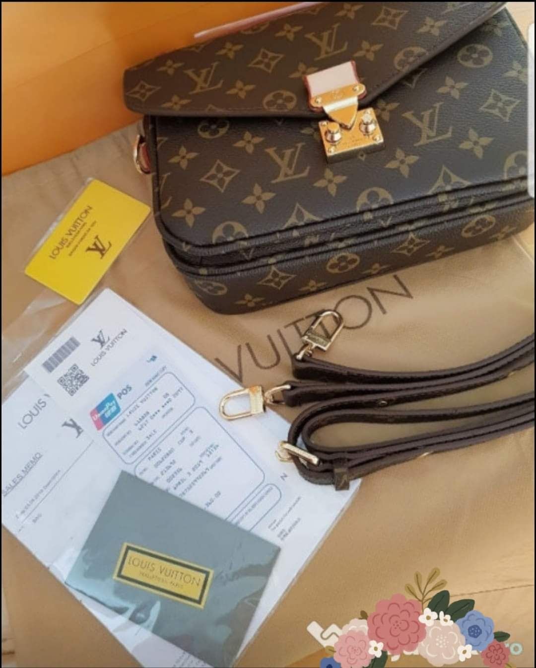 Geanta  piele naturală LOUIS Vuitton Pochette Metis  cutie,factura