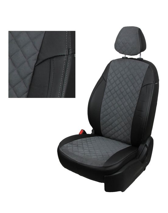 чехлы Автопилот Toyota Camry с 2017 по 2024 серый, черный