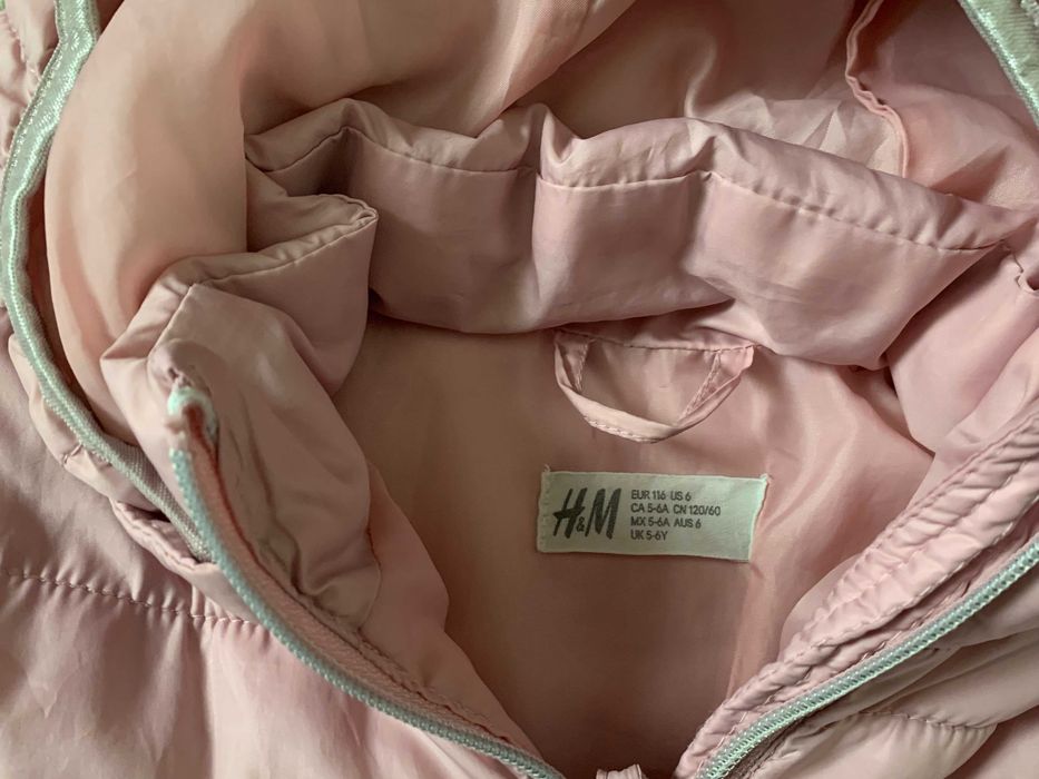 Олекотено яке за момиче H&M - размер 116 см (5-6 години)