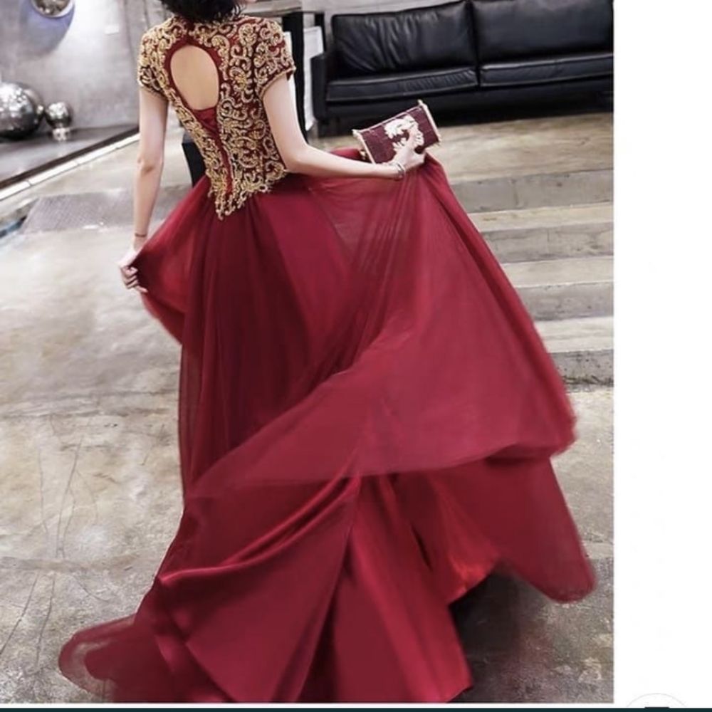 Вечернее красное алое платье м/л размер