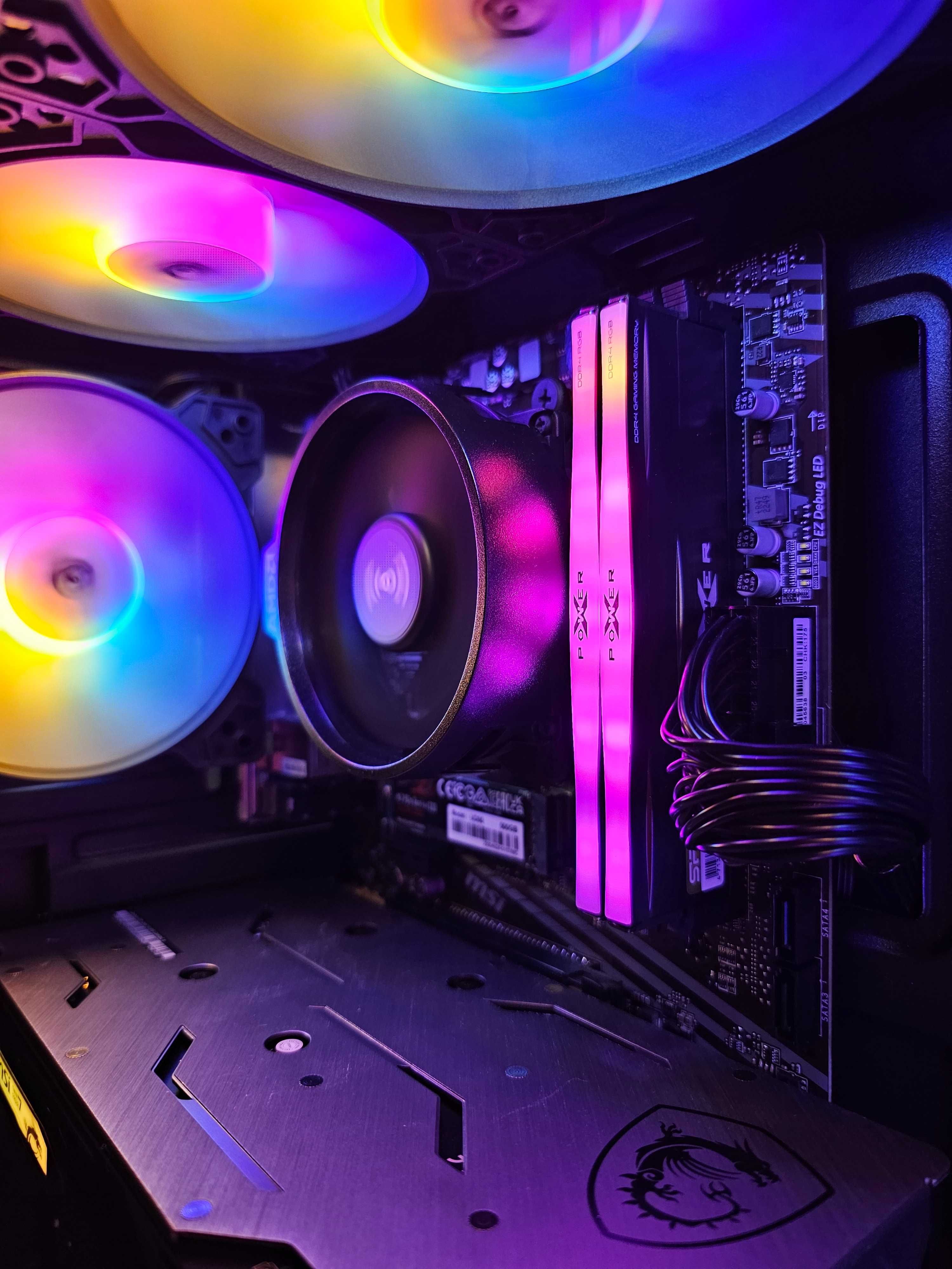 Гаранция! Геймърски компютър! GTX1660 SUPER, Ryzen 5 5600, 16GB RAM,