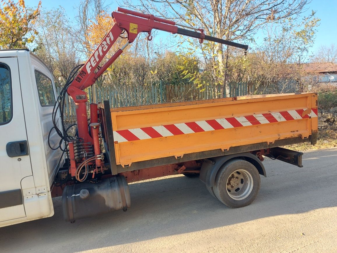 Iveco basculabil motor 2,3 , cu macara, 2004