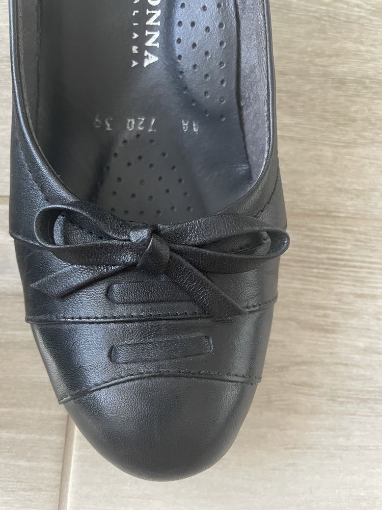 Pantofi piele neagra Prima Donna super comozi