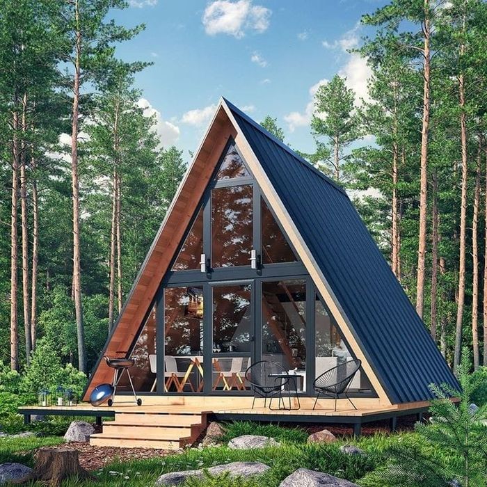 Cabane stil A-Frame, Terase