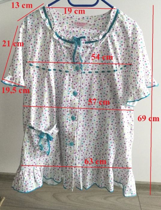 Pijama subtire ,dama, marimea XL-XXL, bumbac, de vara