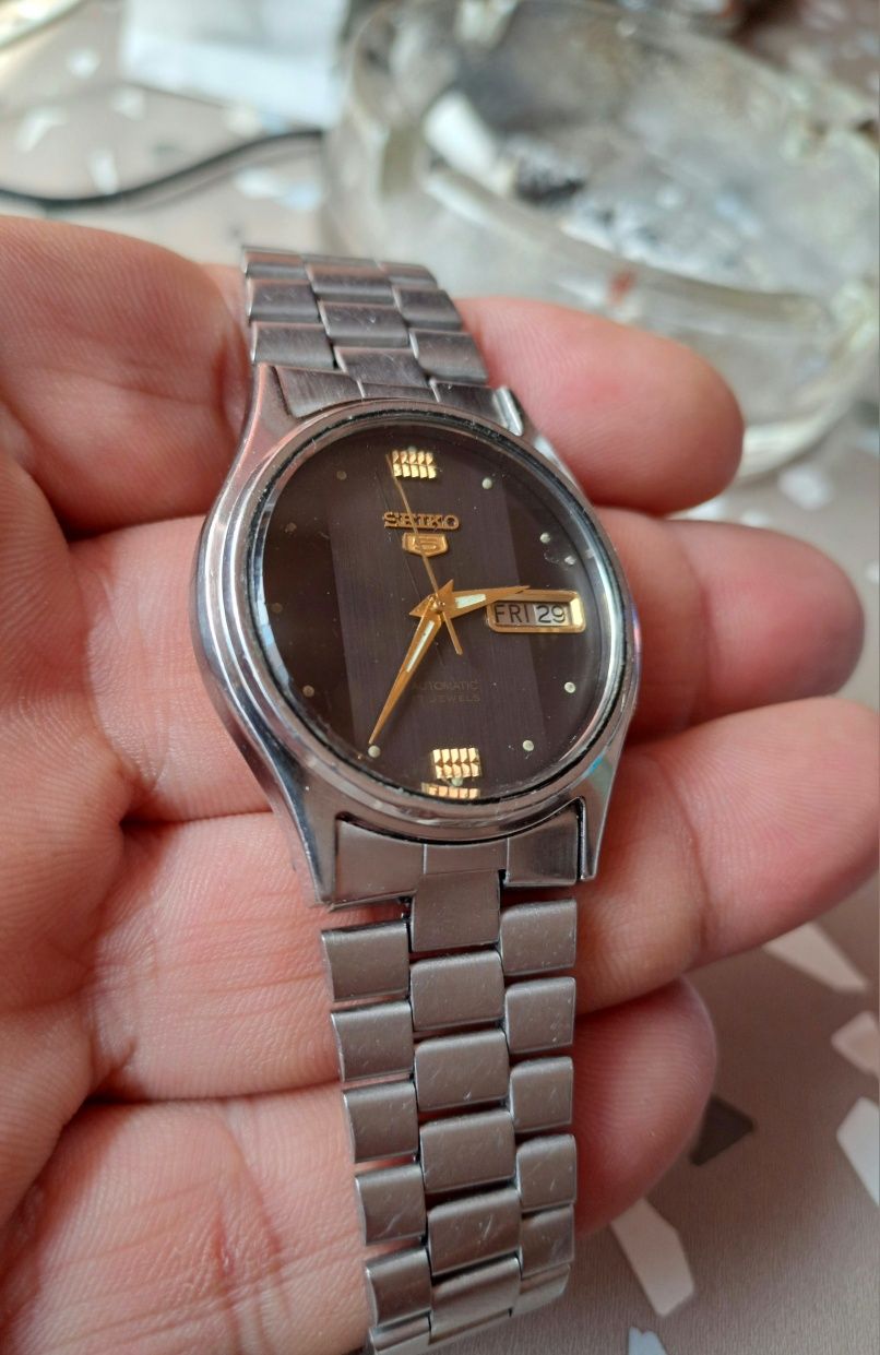 Стар механичен часовник Seiko 5-Automatic-(Работи