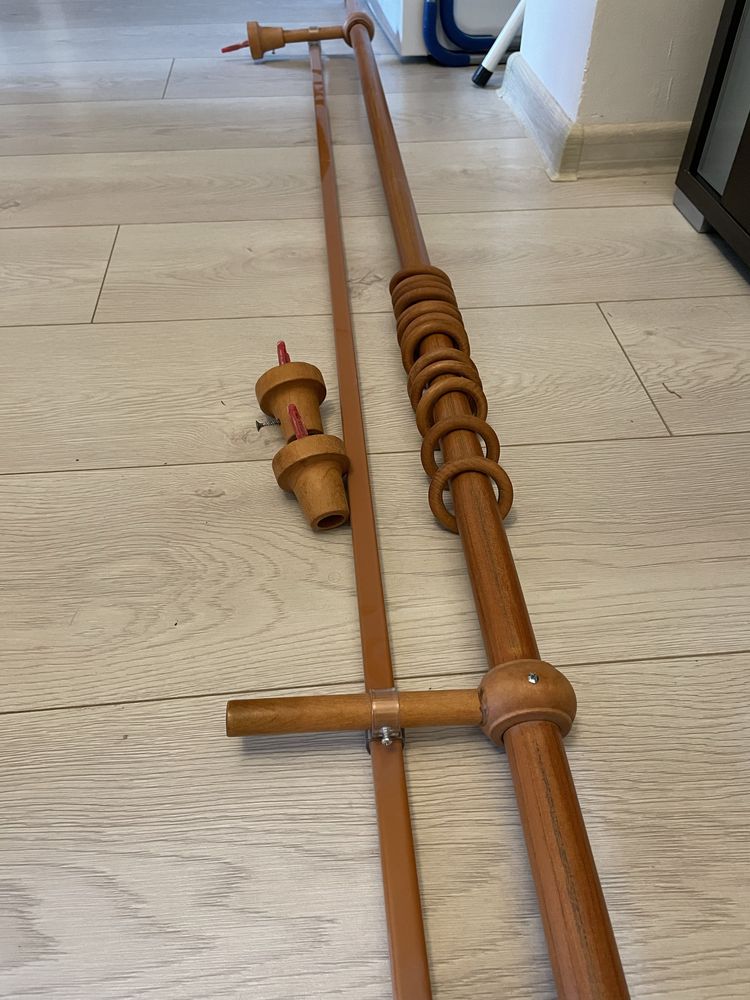 Galerie lemn + sina perdea 3 m