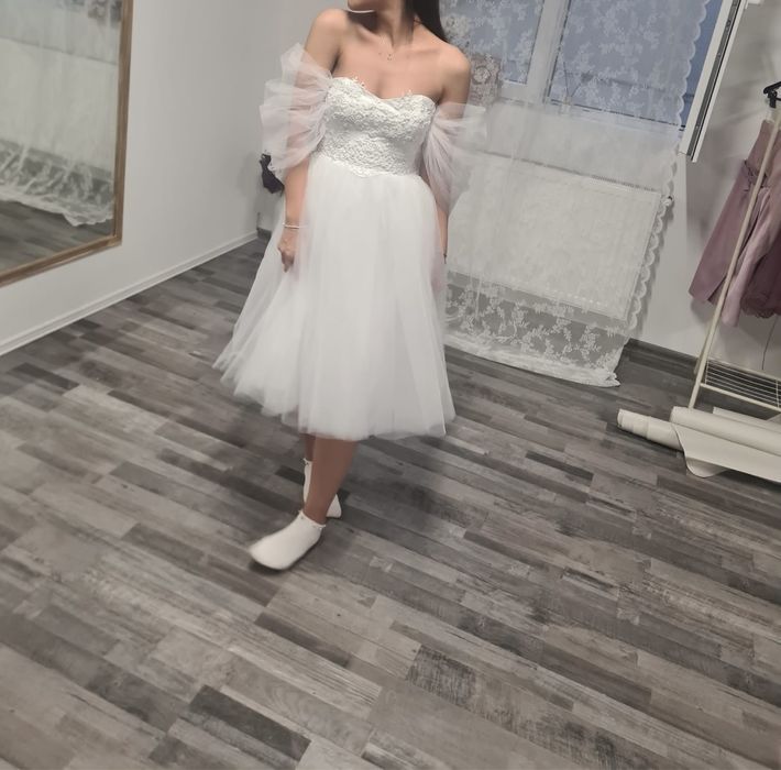 Rochie albă cununie civilă