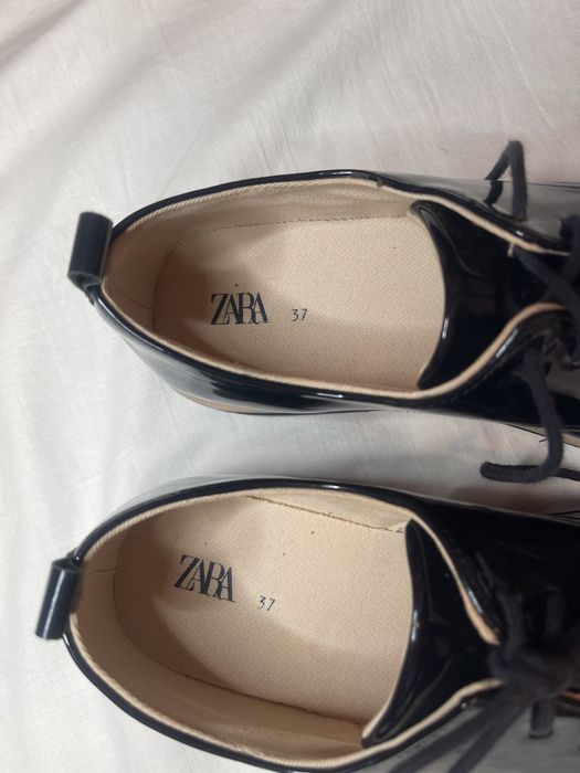 Zara Kids Pantofi derby eleganți Black Blue Mărimea 37