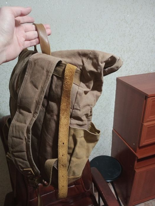 Ретро рюкзак из вощенной ткани. Стильный и жёсткий.