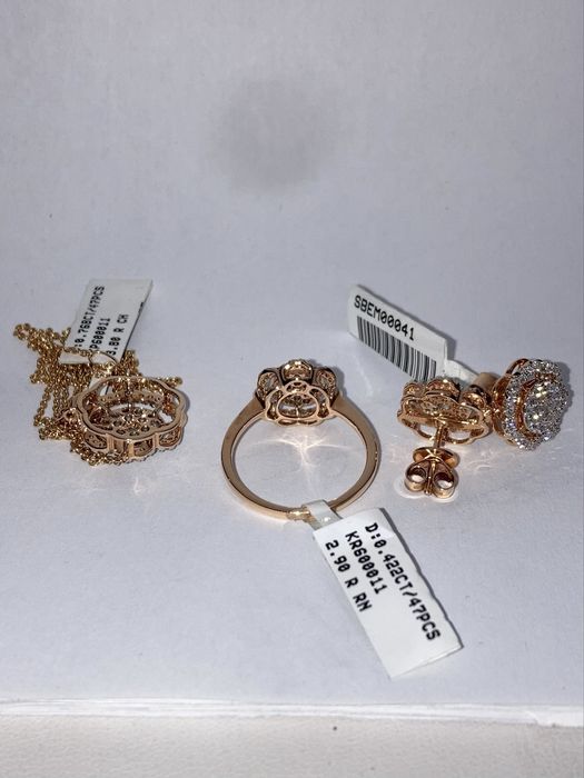 Set aur roz 18kt.cu diamante 2.03ct