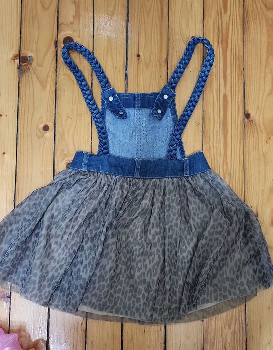 Дънков сукман с тюл и 2 бр поли тип пачки