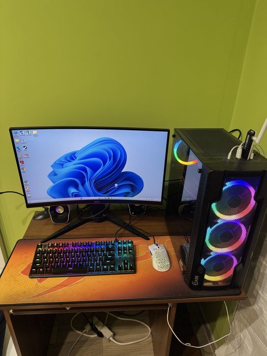 Геймърски Компютър цял СЕТ Ryzen5 3600 + RTX2060 + монитoр 24″ 144Hz