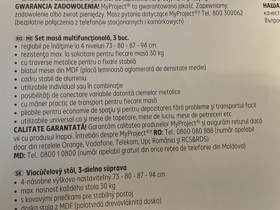Masa extensibila 3 bucati