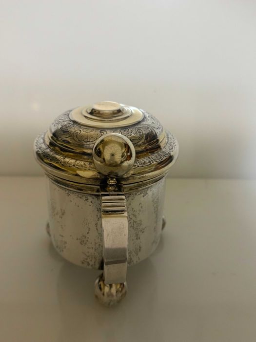 Cana Argint Suedez In Stil Baroc