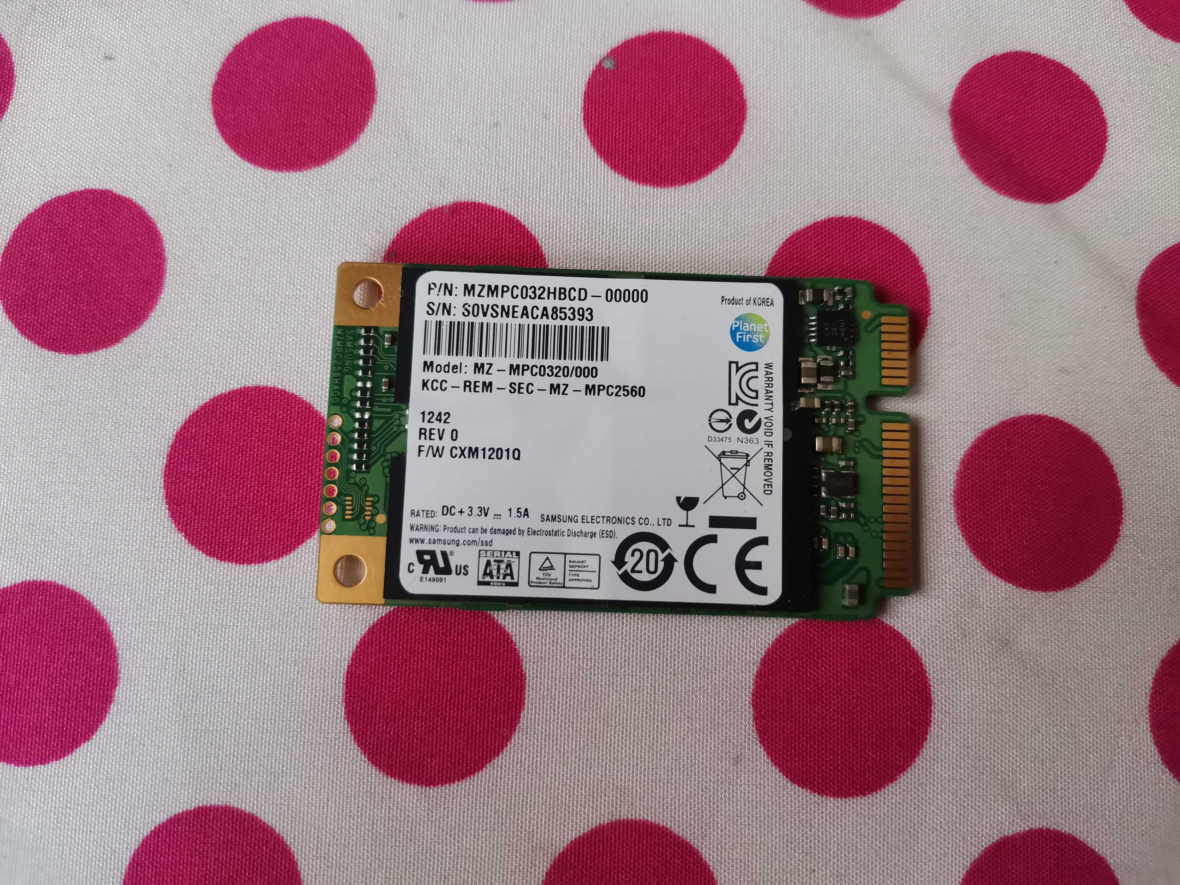 SSD Samsung PM830 32GB mSATA MZ-MPC0320.