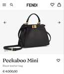 Дамска Чантa FENDI Peekaboo 8BN244A6V3F0KUR