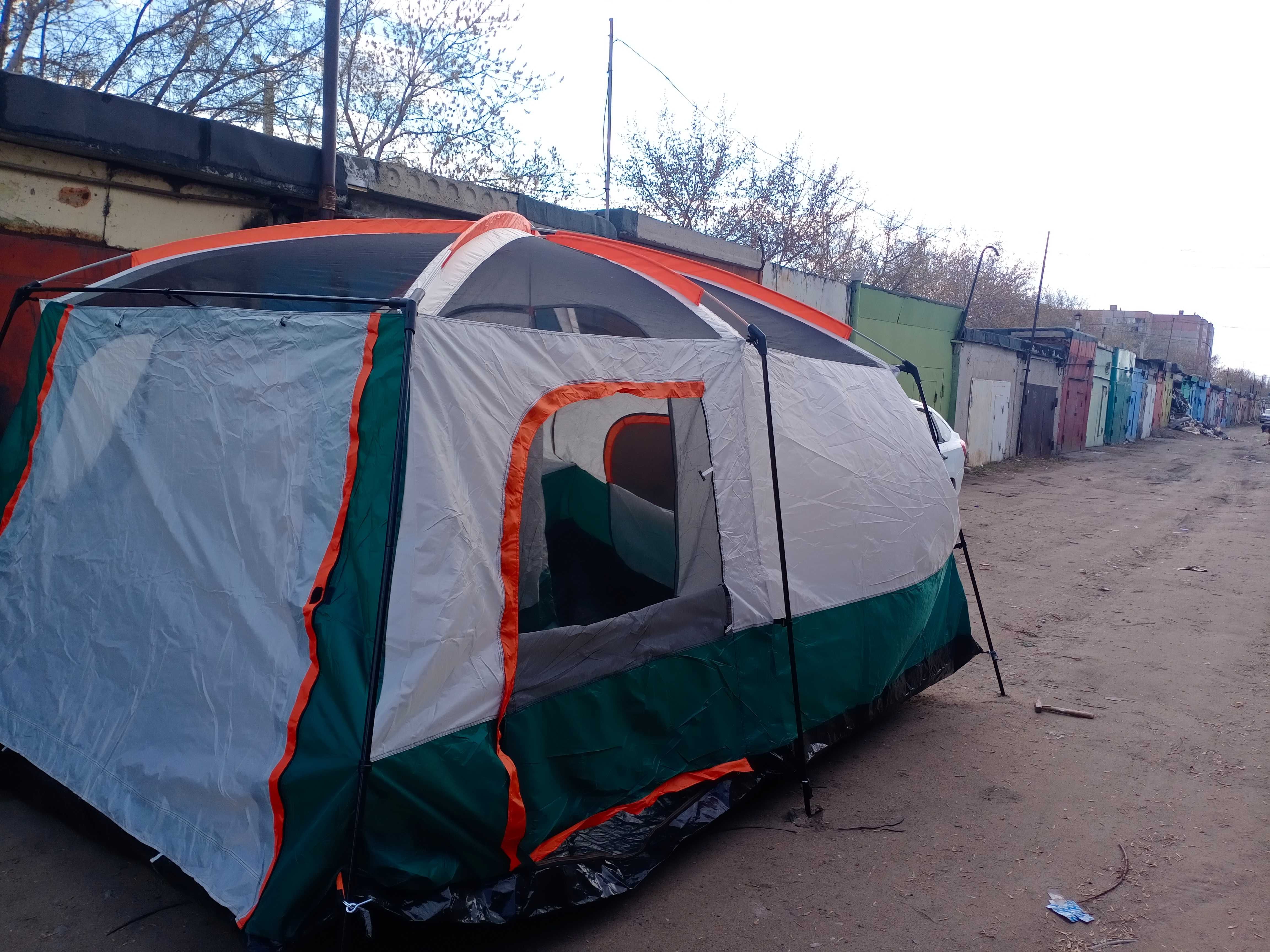 Палатка 3*4 м.большая, два отд, пол, моск.сетки, пол на всю палатку