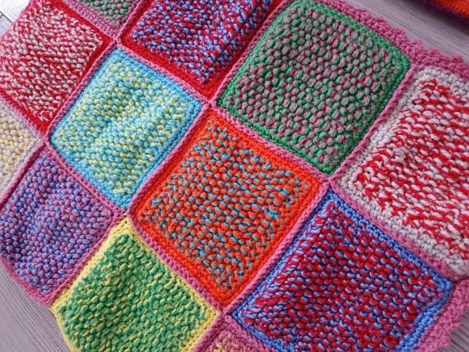 Set 2 fete de perna handmade împletite multicolore hippie