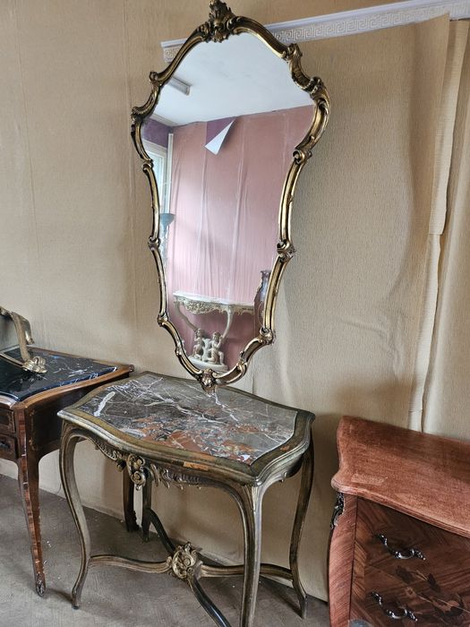 Италианска барокова конзола със огледало