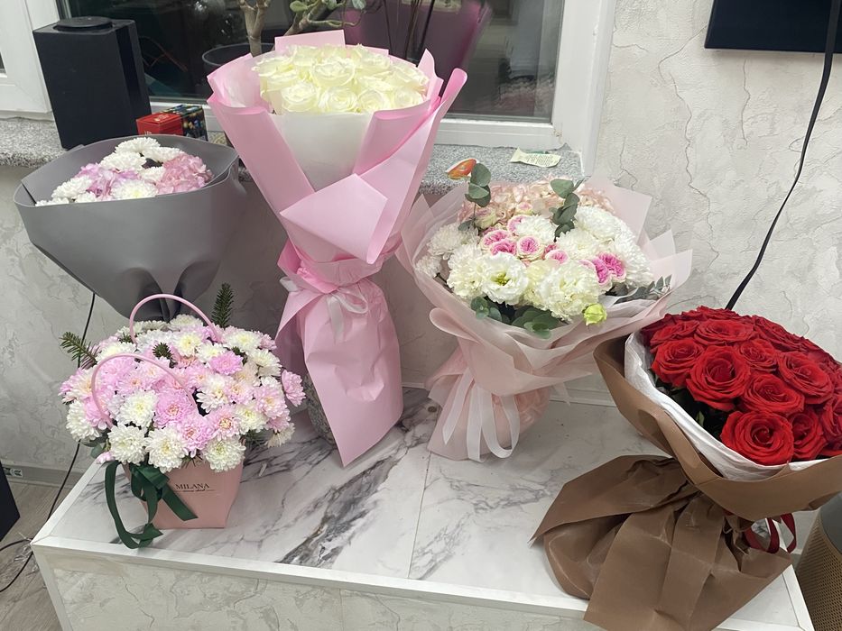 букет цветов разные