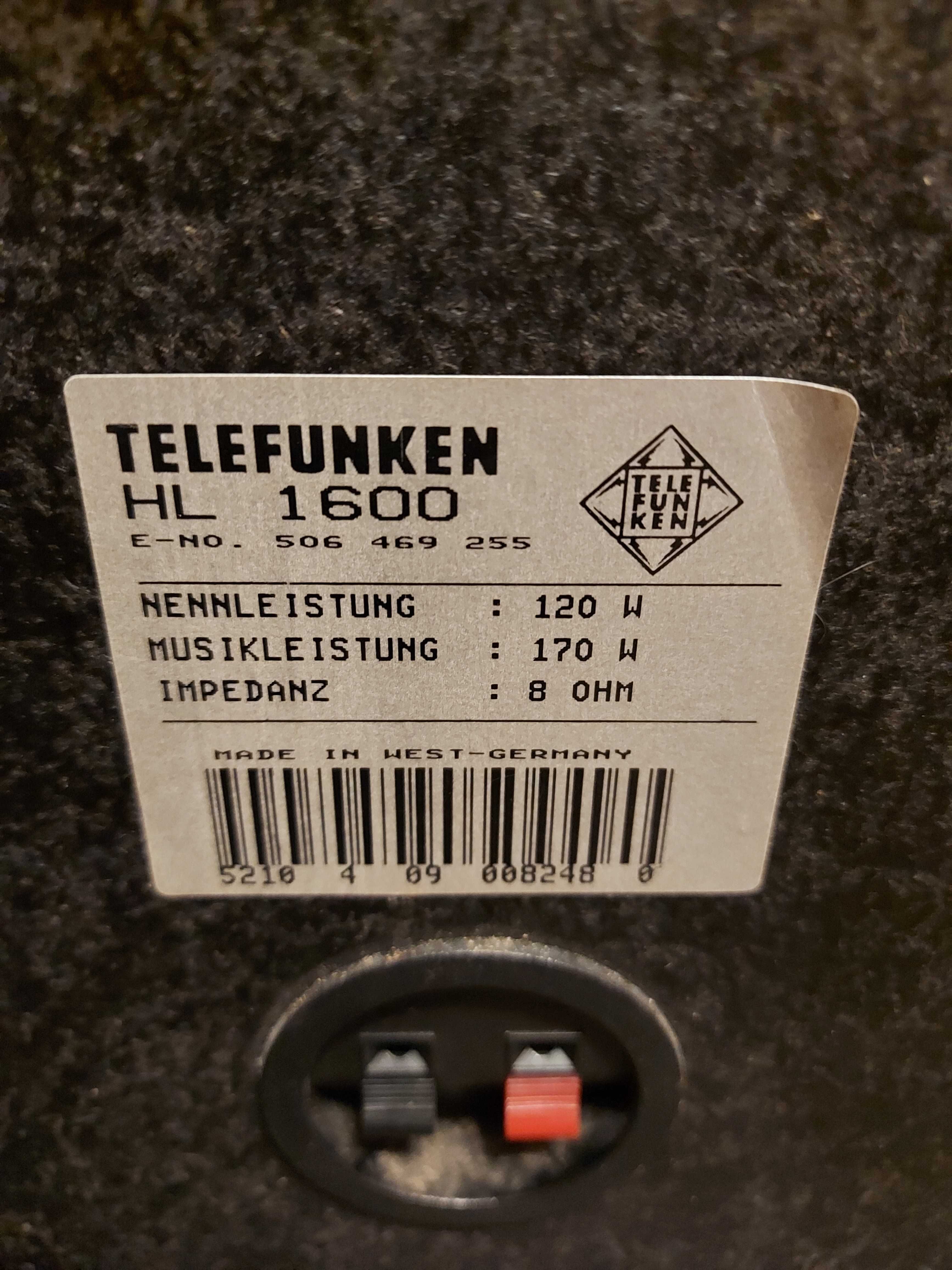Telefunken HL 1600 boxe hi-fi