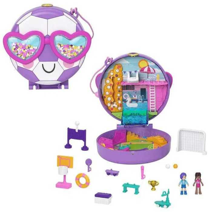 Игрален комплект Polly Pocket Футболно приключение 12 аксесоара Mattel