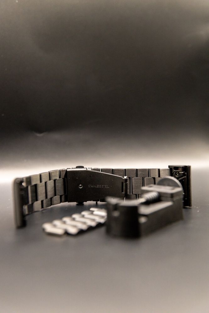 Bratara metalica neagra Garmin Fenix 26mm